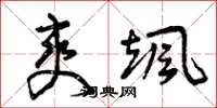 曾庆福爽飒草书怎么写