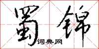 钱沛云蜀锦行书怎么写