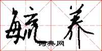钱沛云毓养行书怎么写
