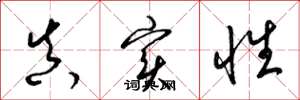 梁锦英真实性草书怎么写