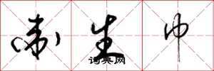 梁锦英卫生巾草书怎么写
