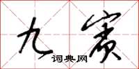 梁锦英九宾草书怎么写