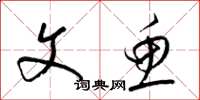 梁锦英文鱼草书怎么写
