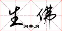 梁锦英生佛草书怎么写