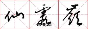 梁锦英仙霞岭草书怎么写