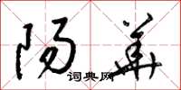 梁锦英阳华草书怎么写