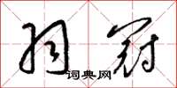 梁锦英羽冠草书怎么写