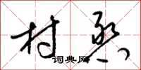 梁锦英村憨草书怎么写