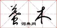 梁锦英墓木草书怎么写