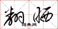 梁锦英翻晒草书怎么写