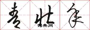 骆恒光青壮年草书怎么写