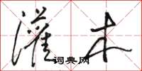 骆恒光灌木草书怎么写