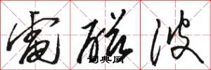 骆恒光电磁波草书怎么写