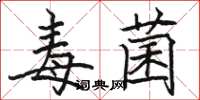 骆恒光毒菌楷书怎么写
