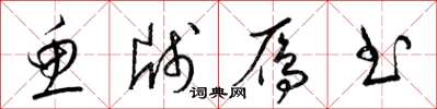 梁锦英鱼笺雁书草书怎么写