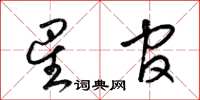 梁锦英星官草书怎么写