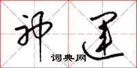 梁锦英神运草书怎么写