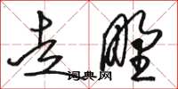 骆恒光走野草书怎么写
