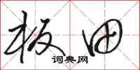 骆恒光板田草书怎么写