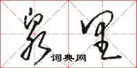 骆恒光泉里草书怎么写