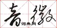 骆恒光音徽草书怎么写