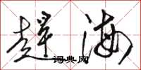 骆恒光赶海草书怎么写