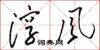 骆恒光淳风草书怎么写