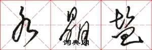 骆恒光水晶盐草书怎么写