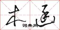 骆恒光木函草书怎么写