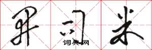 骆恒光开司米草书怎么写