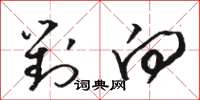 骆恒光对向草书怎么写