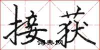 骆恒光接获楷书怎么写