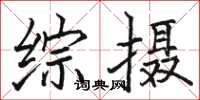 骆恒光综摄楷书怎么写