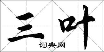 胡问遂三叶行书怎么写