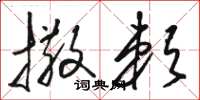 骆恒光撒赖草书怎么写