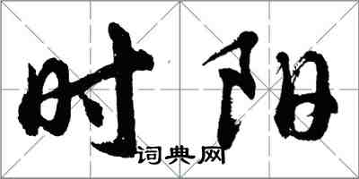 胡问遂时阳行书怎么写