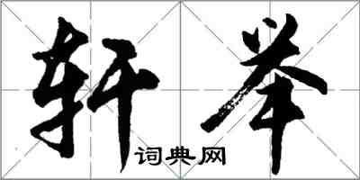 胡问遂轩举行书怎么写