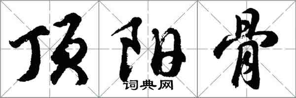 胡问遂顶阳骨行书怎么写