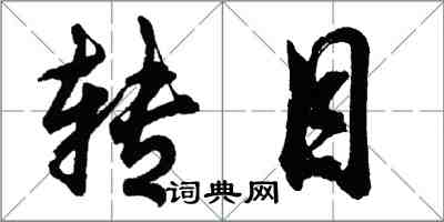 胡问遂转目行书怎么写