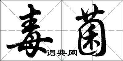 胡问遂毒菌行书怎么写