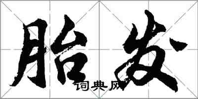 胡问遂胎发行书怎么写