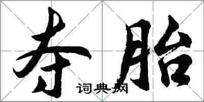 胡问遂夺胎行书怎么写