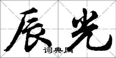 胡问遂辰光行书怎么写