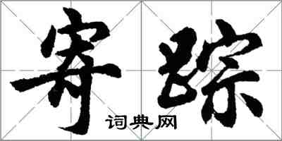 胡问遂寄踪行书怎么写