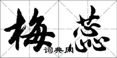 胡问遂梅蕊行书怎么写