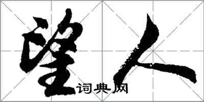 胡问遂望人行书怎么写