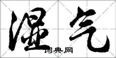 胡问遂湿气行书怎么写