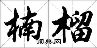 胡问遂楠榴行书怎么写