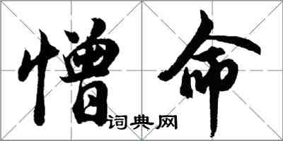 胡问遂憎命行书怎么写