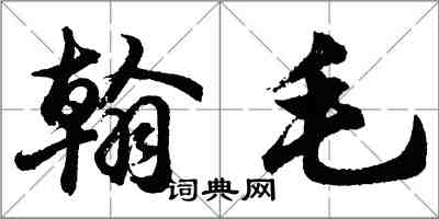 胡问遂翰毛行书怎么写